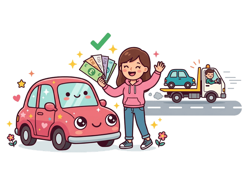 Step 4: Get Paid — Bank transfer on collection in Clapham. No waiting, no chasing. The money is yours before we drive away with your old car.