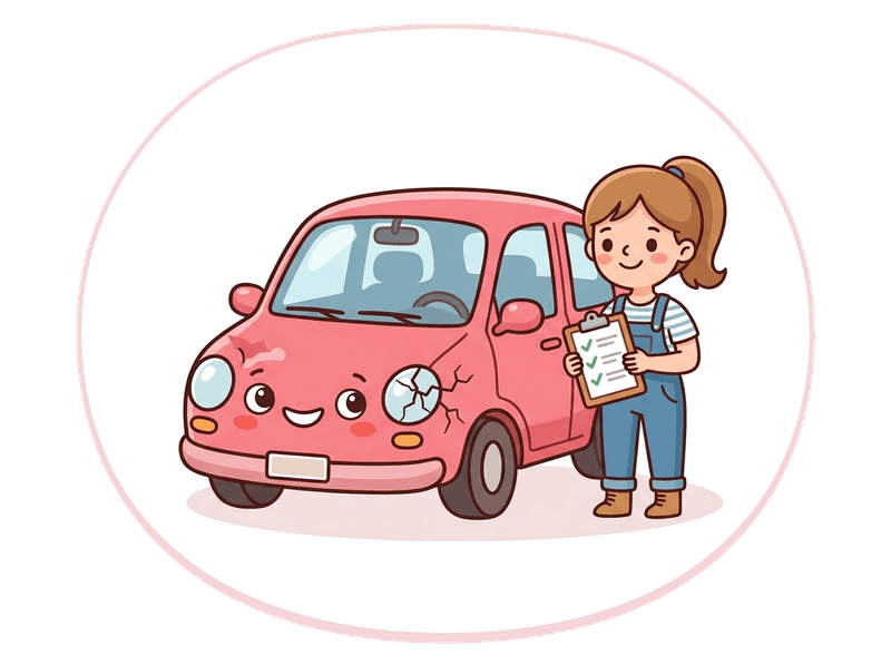 Accident Damaged Vehicles service illustration