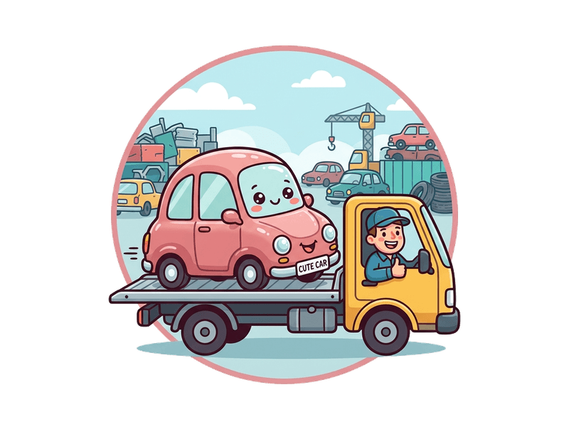 Scrap Car Collection service illustration